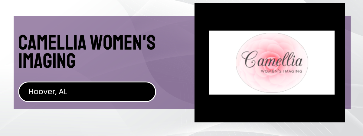 Camellia Women's Imaging logo and text on a purple background
