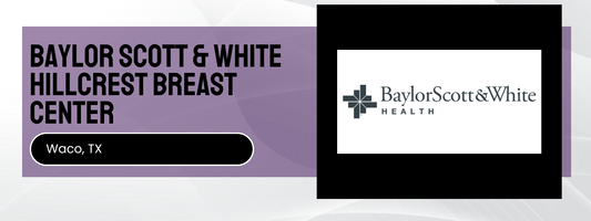 Baylor Scott & White Hillcrest Breast Center sign with logo in Waco, TX