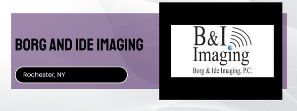 Borg and Ide Imaging logo and text on a purple background