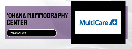 Ohana Mammography Center logo with MultiCare logo on a purple background