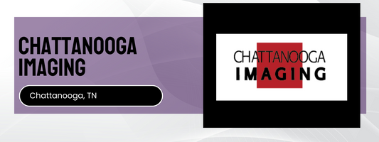 Chattanooga Imaging logo and text on a purple and black background