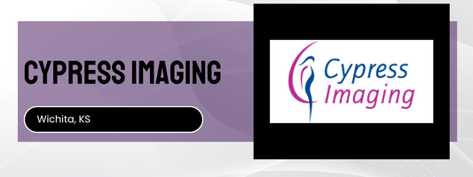 Cypress Imaging logo and text on a purple background