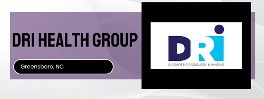 DRI Health Group logo with 'DRI' branding on a purple background