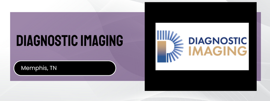Diagnostic Imaging logo and text on a purple background