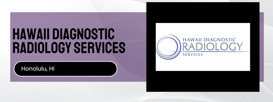 Hawaii Diagnostic Radiology Services logo and text on a purple background