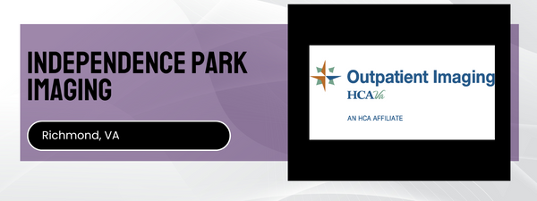 Advertisement for Independence Park Imaging in Richmond, VA, featuring the HCA Outpatient Imaging logo.