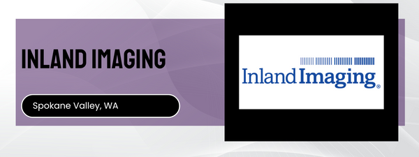 Inland Imaging logo with 'Spokane Valley, WA' text on a purple background