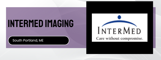 Intermed Imaging logo with 'Care without compromise' tagline on a purple background