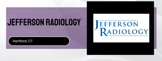 Jefferson Radiology logo and text on a purple background