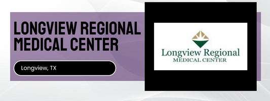 Longview Regional Medical Center logo and text on a purple background