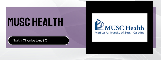 MUSC Health logo and text on a purple and white background