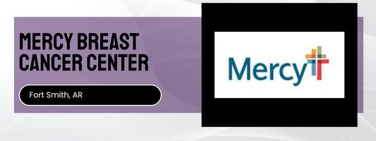 Advertisement for Mercy Breast Cancer Center in Fort Smith, AR with the Mercy Health logo.