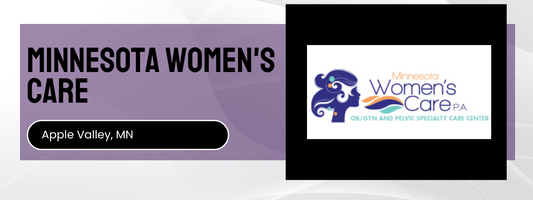 Minnesota Women's Care logo and text on a purple background
