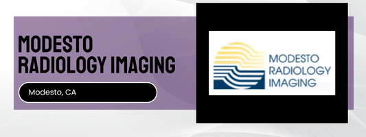 Modesto Radiology Imaging logo and text on a purple background