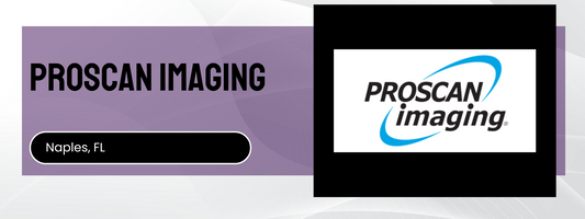 Proscan Imaging logo and text on a purple and white background