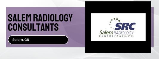 Salem Radiology Consultants logo and text on a purple and white background