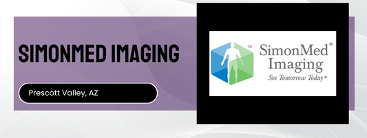 SimonMed Imaging logo and text on a purple background