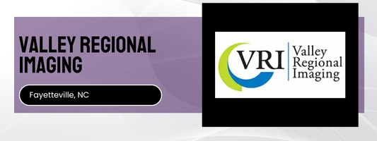 Valley Regional Imaging logo and text on a purple and white background
