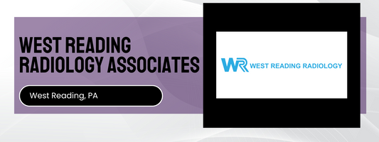West Reading Radiology Associates logo and text on a purple background