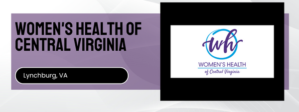 Advertisement for Women's Health of Central Virginia with logo and location text.